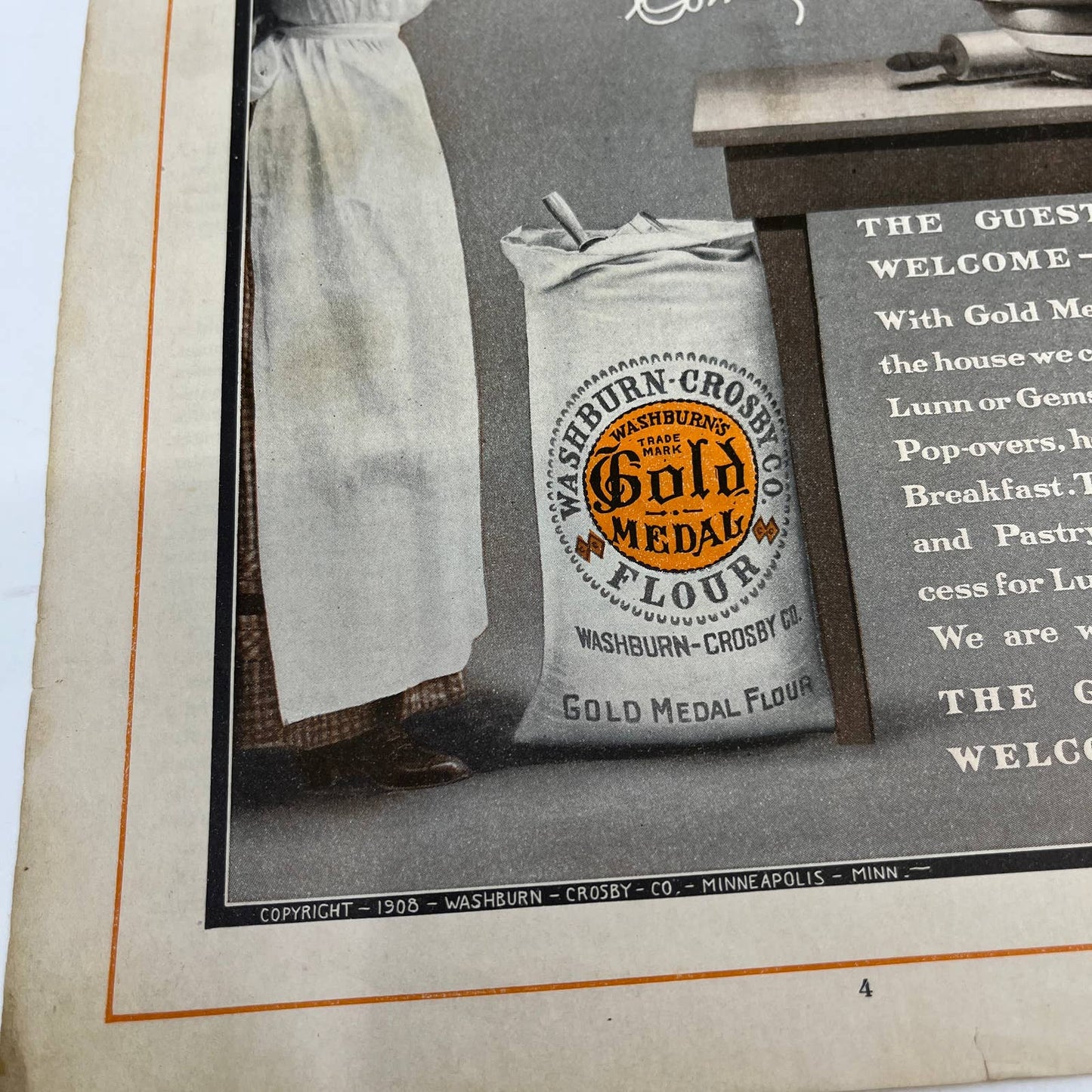 1908 Washburn Crosby Co. Gold Medal Flour Advertisement AC8