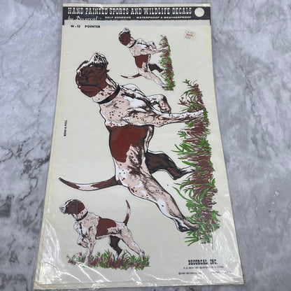 1981 NEW NOS Decorcal Sports & Wildlife Decal W-15 Pointer Hunting Dog FL5