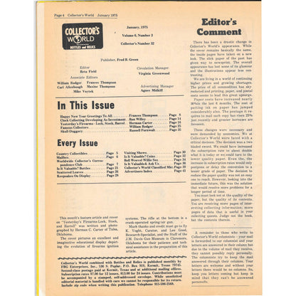 Long John Latham's Collector's World Magazine Jan 1975 M5