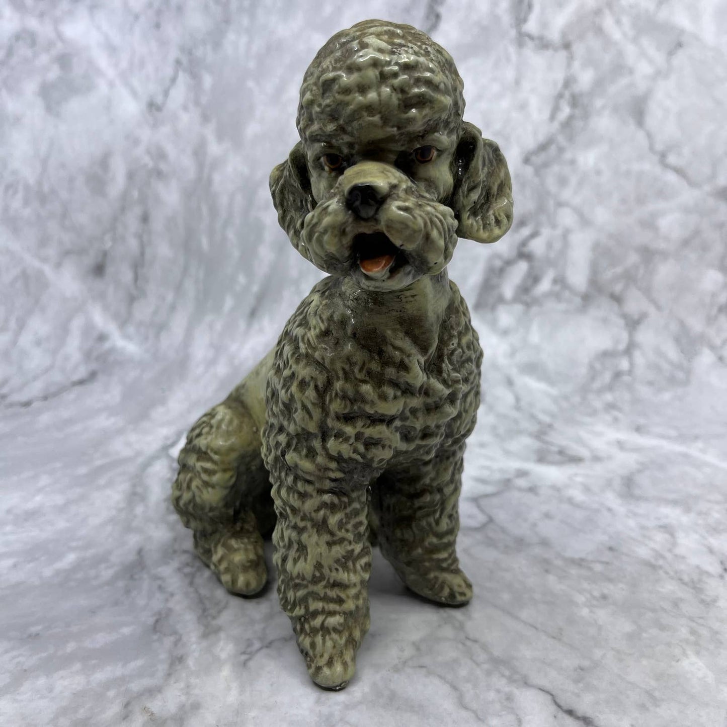 Kaiser Germany Gray POODLE Dog Bisque Figurine 7" Tall Nice Standing 7" TJ1
