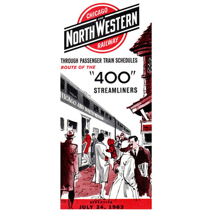 1963 Chicago and Northwestern Railway 400 Streamliners Passenger Timetables SE4