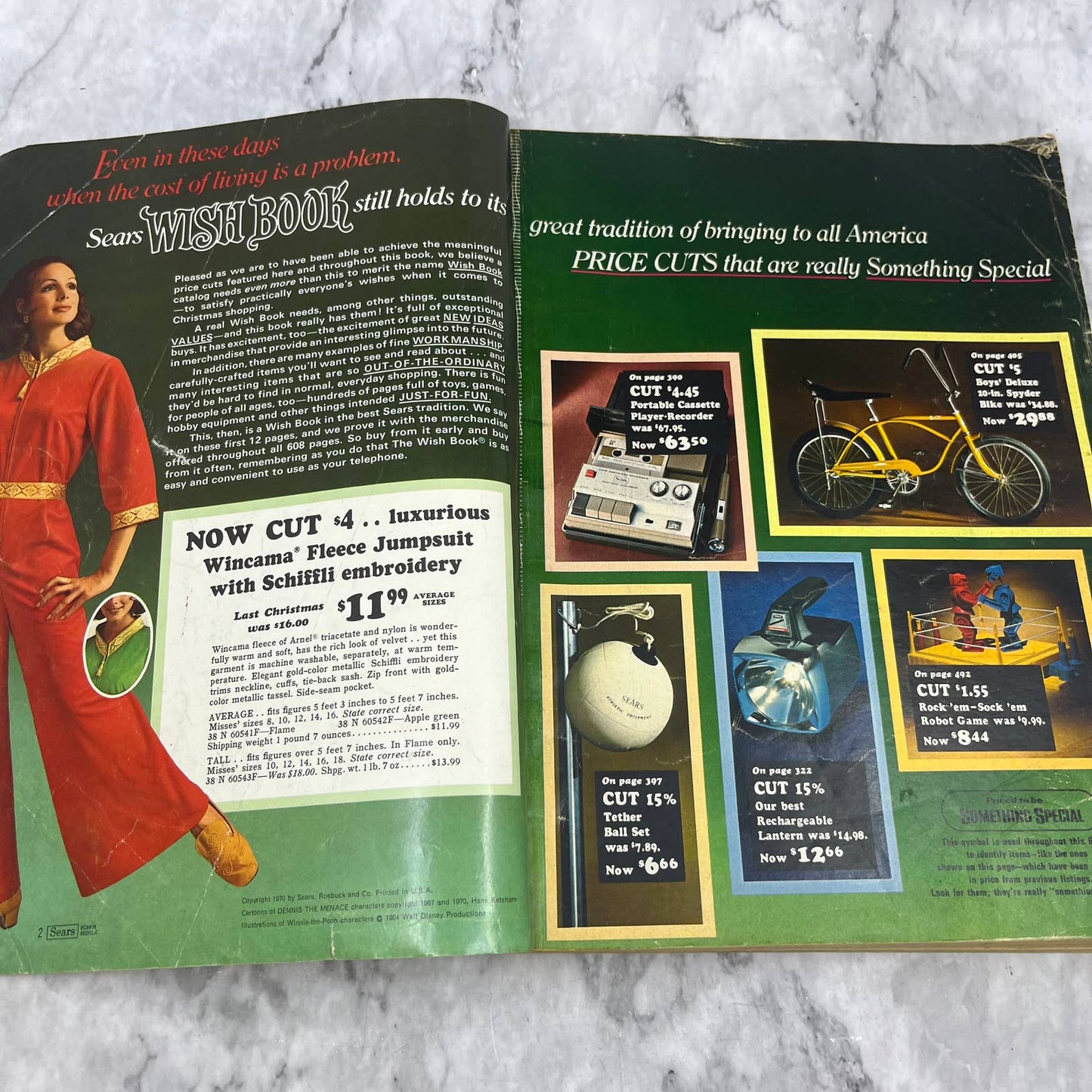 Sears Wish Book Christmas 1970 - VTG 70s Catalog Barbie Pooh Suess Clothes S4