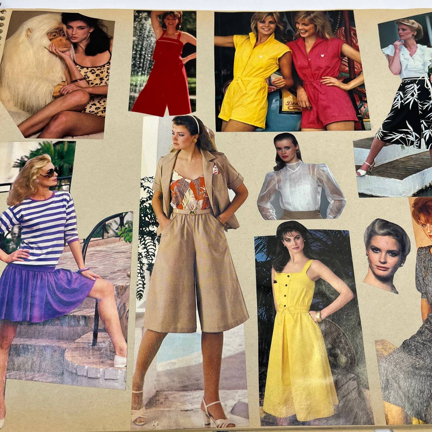 1980s LOADED Scrapbook Album 80s Women's  Fashion Swimsuits Beachwear More TI6