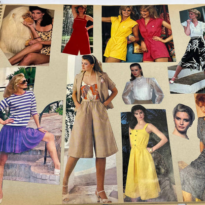 1980s LOADED Scrapbook Album 80s Women's  Fashion Swimsuits Beachwear More TI6
