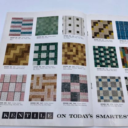 1957 MCM Kentile Floors Rubber Tile Advertising Pattern Booklet Brochure TH7