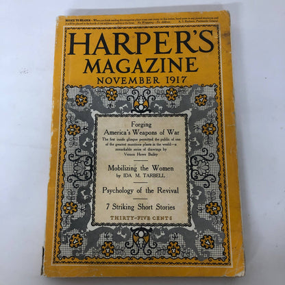 Harper's Monthly November 1917 World War I Ida M. Tarbell Mobilizing Women