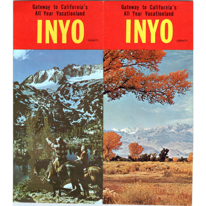 1960s INYO Gateway to California's All Year Vacationland Fold Out Brochure SF3