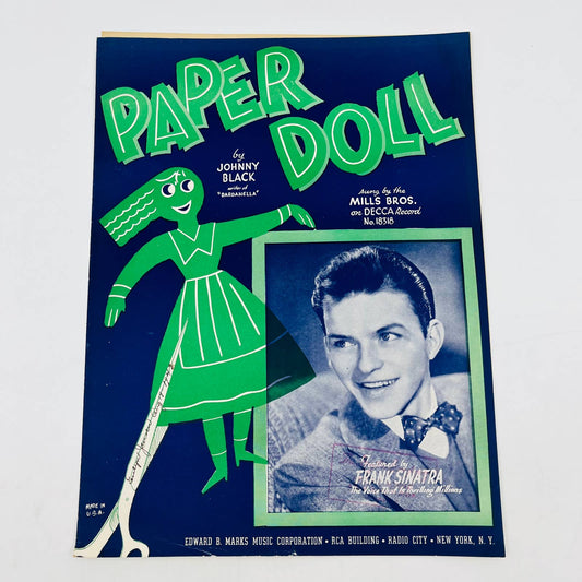 1942 Paper Doll Johnny Black Frank Sinatra Sheet Music