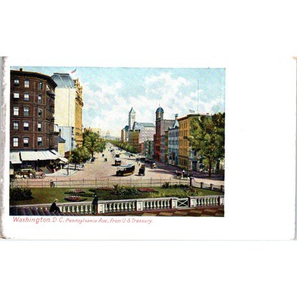 Washington DC Pennsylvania Ave From Treasury c1905 Original Postcard P3-3