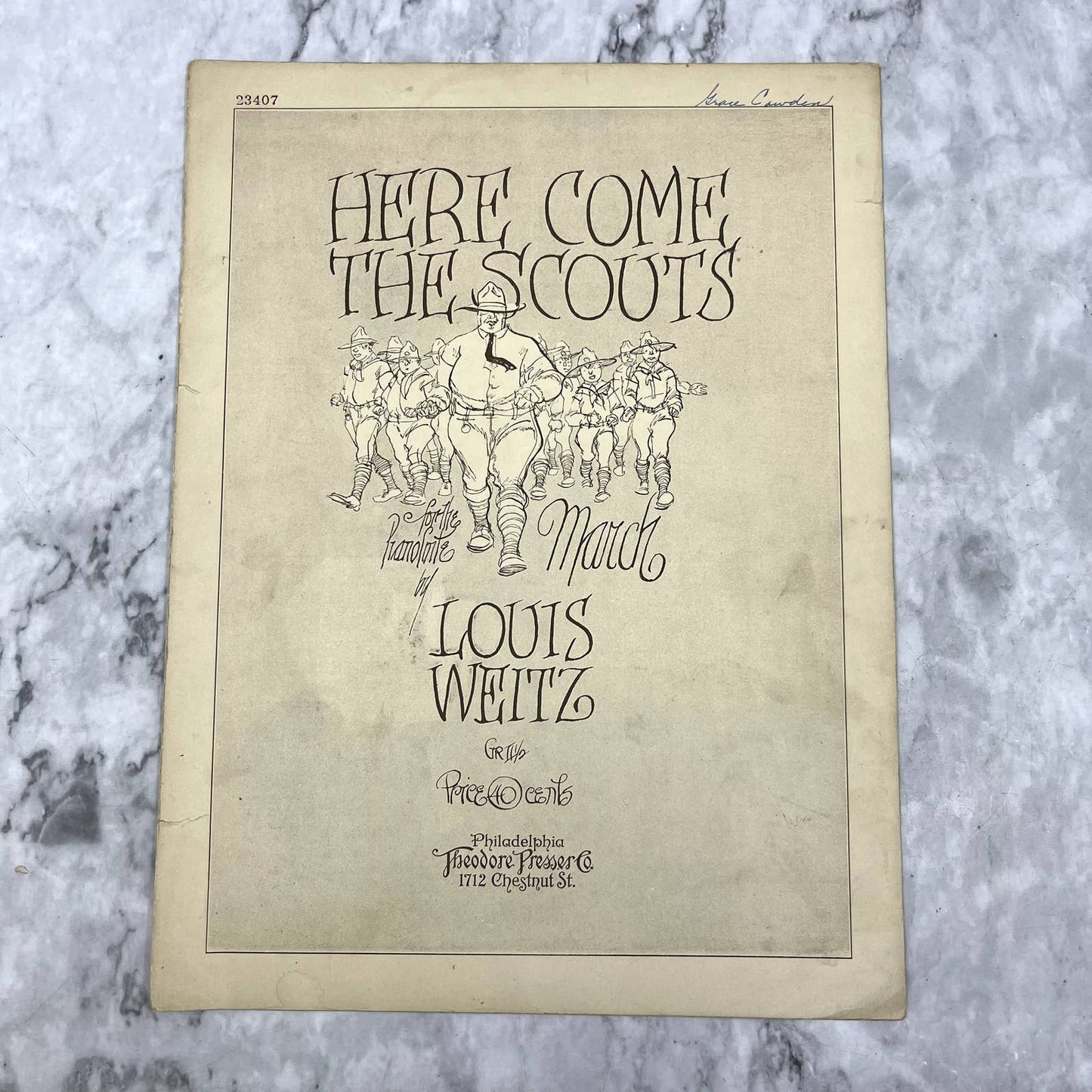 Here Come The Scouts Louis Weitz 1926 Sheet Music TK2-SM
