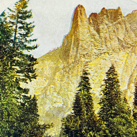 c1900 Stereoview Card View of The Sentinel Yosemite California