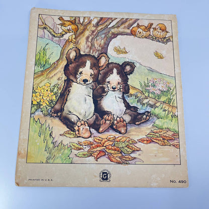 1942 Children's Book "Baby Bears" w/ Adorable Colored Pictures TE1