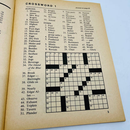 1981 NOS Finest Crossword Puzzles Book No. 9 UNUSED BA4