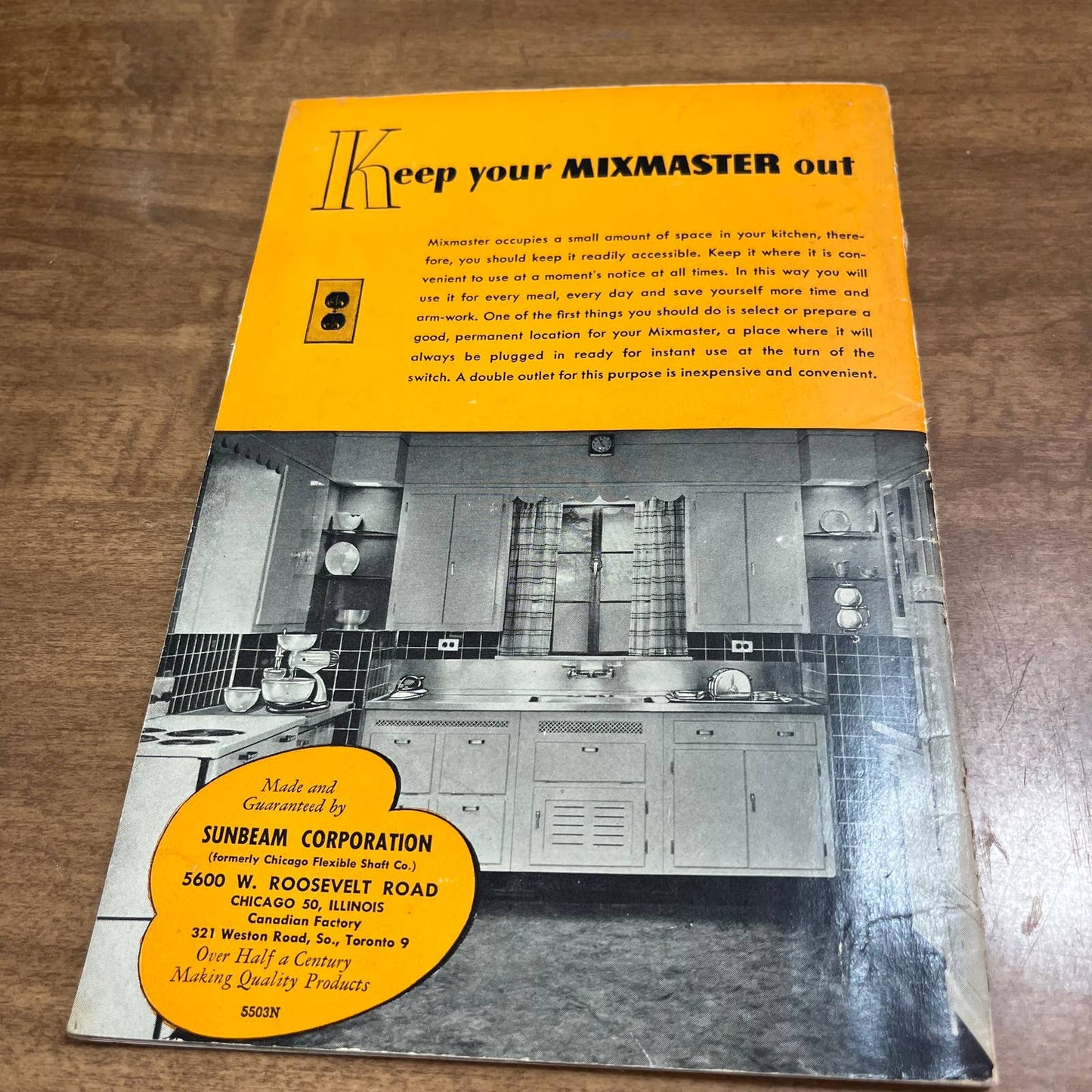 Vintage How to Get The Most Out of Your Sunbeam Mixmaster Manual Book BA4