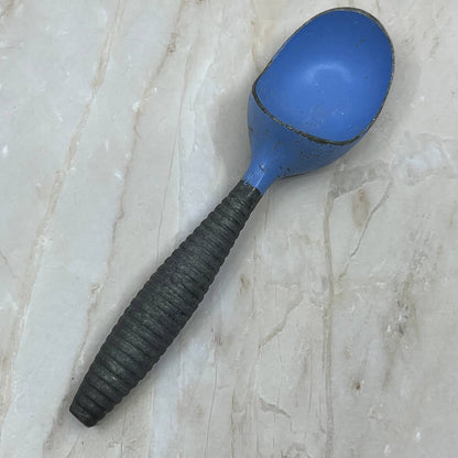 Vintage Progressus Italy Ribbed Ice Cream Paddle Scoop Blue TC5