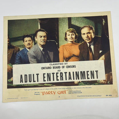 1958 Party Girl Lobby Card 11x14 Cyd Charisse Robert Taylor Ontario Censor FL3