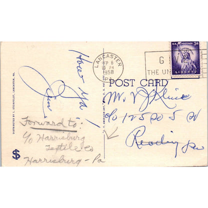 Vintage Postcard Amish Family Lancaster County PA TD8-P2