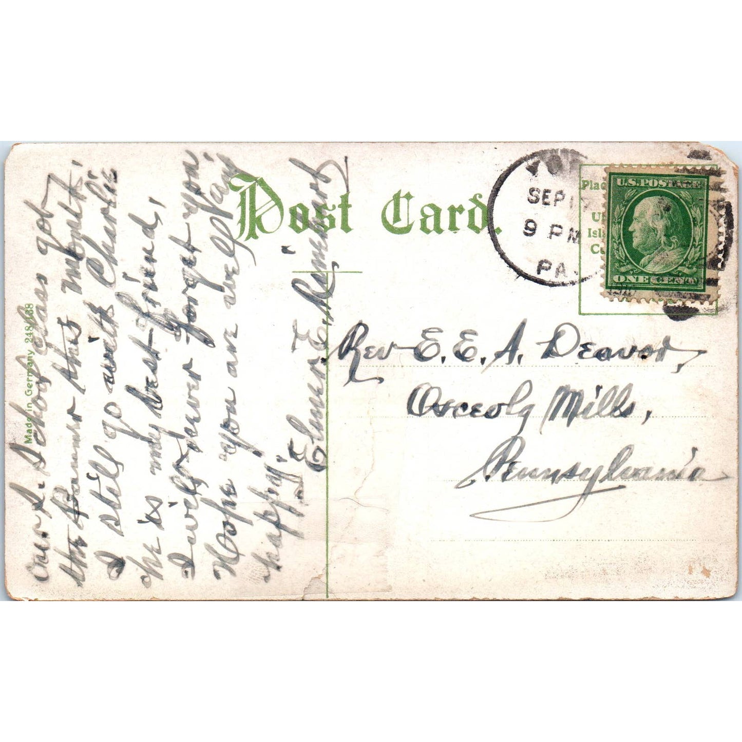 Antique Postcard Bird's Eye View of High School York PA TD9-P1