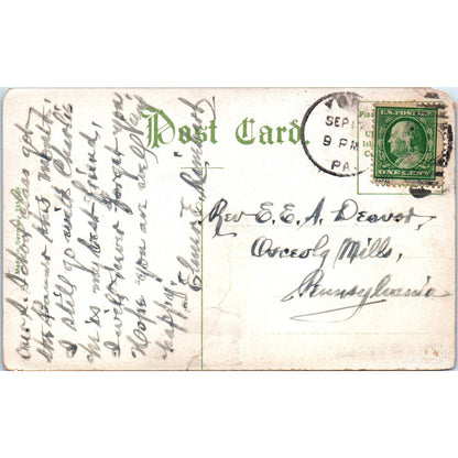 Antique Postcard Bird's Eye View of High School York PA TD9-P1