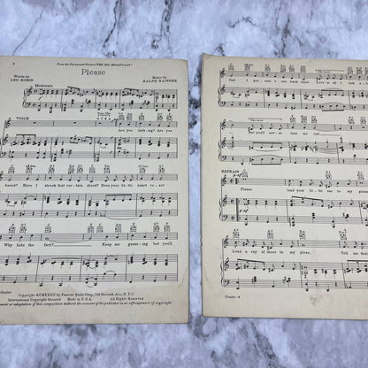 Please "The Big Broadcast" Bing Crosby Burns & Allen Sheet Music TH1