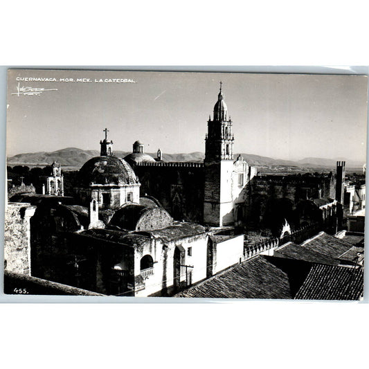 Cuernavaca Mor. Mexico La Catedral - Original RPPC Postcard TJ7-MP