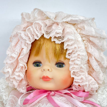 1965 Vogue Collectible Doll Cloth Body Rubber Head Lace Dress Sleep Eyes 23" TE6