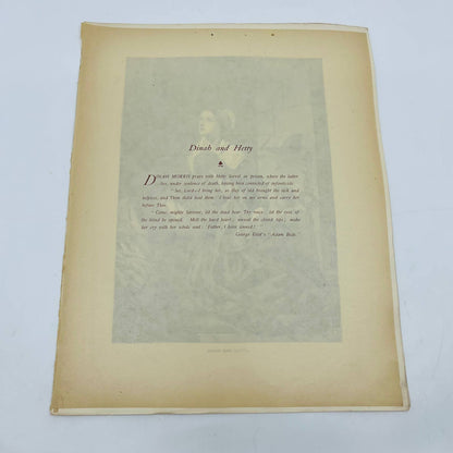 1880s Victorian Art Print Engraving George Eliot Adam Beade DINAH AND HETTY