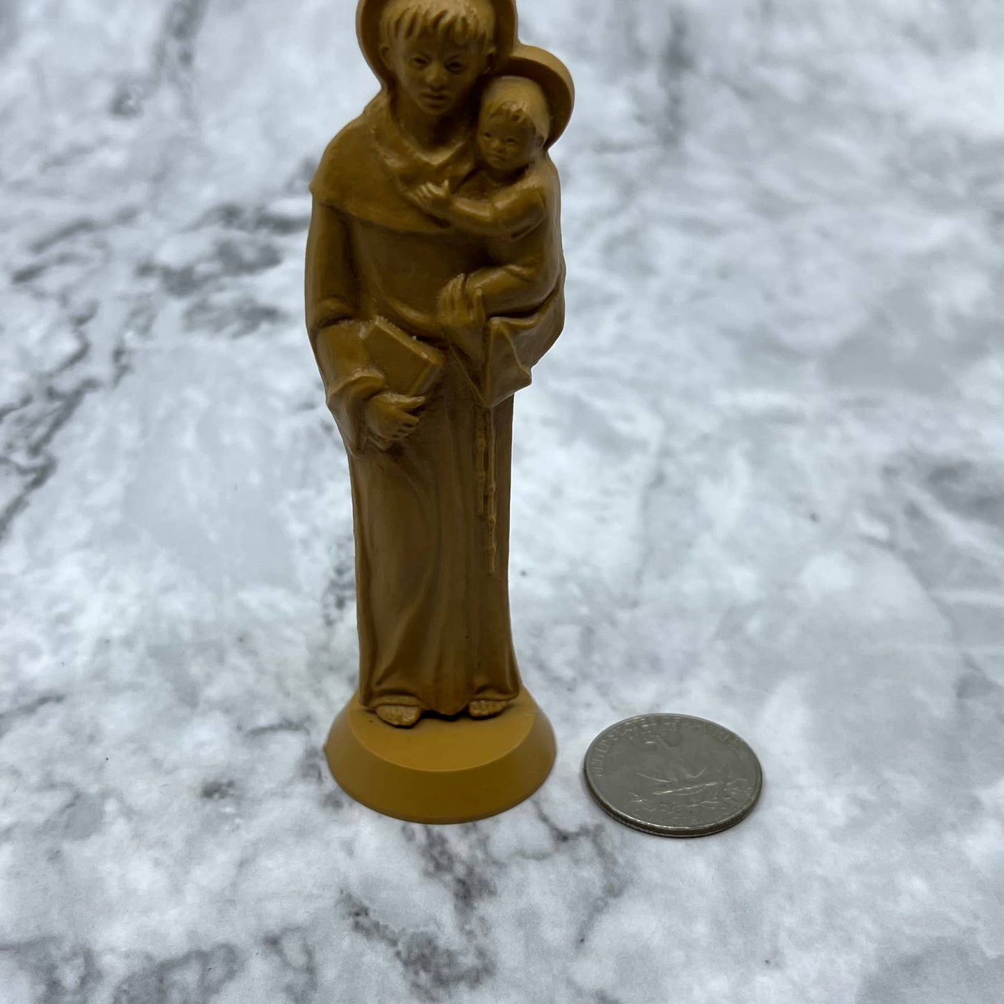 Vintage Resin Saint Anthony of Padua Holding Baby Jesus Figurine 4” SF1
