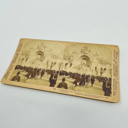 Stereoview Water Palace Chateau d’Eau Champ de Mars Exposition 1900 Paris France