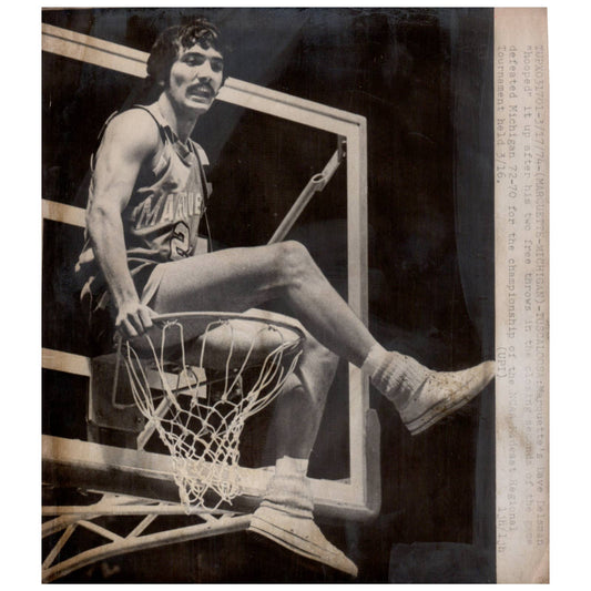 1974 Press Photo Basketball NCAA Marquette Dave Delsman Final 4 8x10" AD3