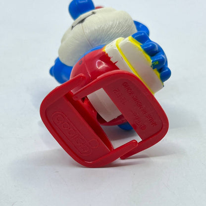 1982 Papa Smurf Wind Up Toy Vintage Peyo Galoob Hong Kong WORKS TH9