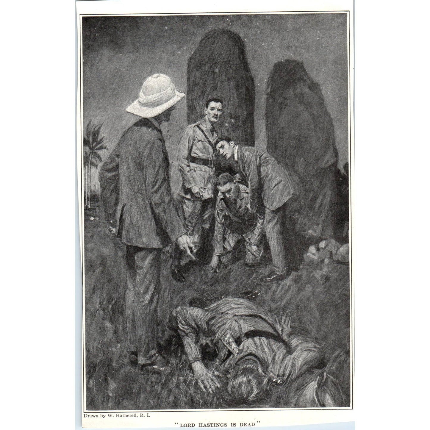 c1920 Harper's Print Lithograph -W. Hatherell Lord Hastings Is Dead TD8-H1