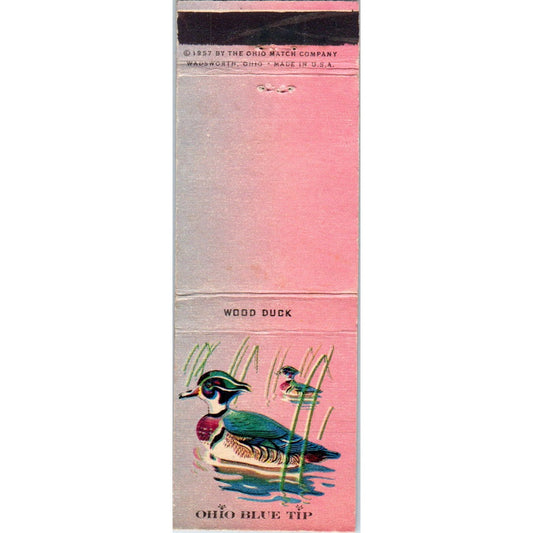 Ohio Blue Tip Wood Duck Souvenir Collectible Advertising Matchbook Cover MM9-1