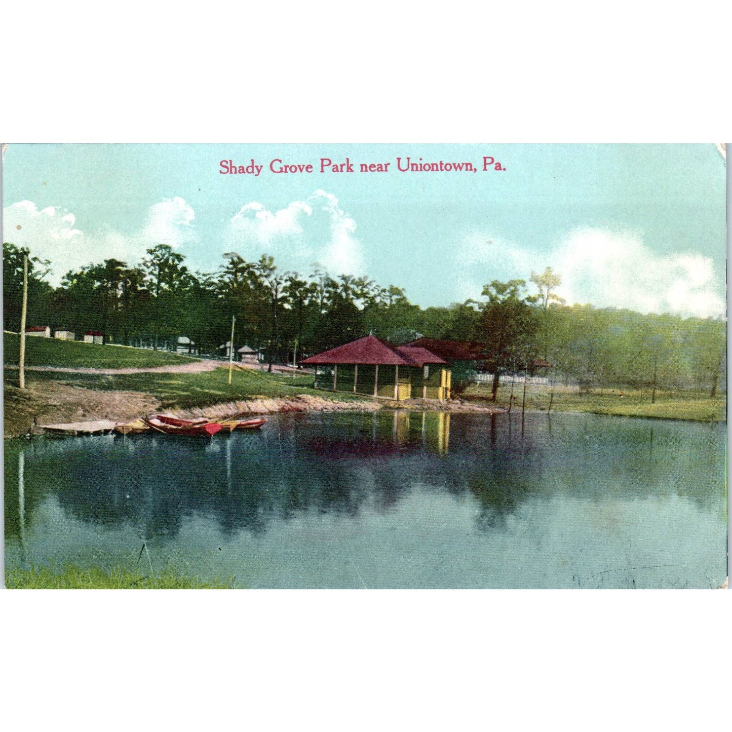 Vintage Postcard Shady Grove Park Near Uniontown PA TI1-1