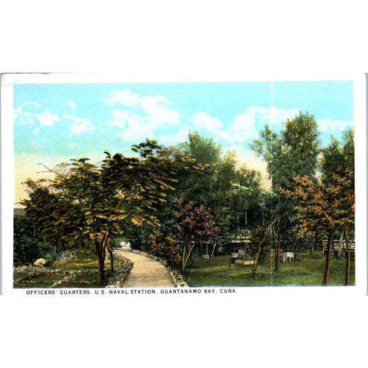 Officers Quarters US Naval Station Guantanamo Bay Cuba Original Postcard TK1-P16
