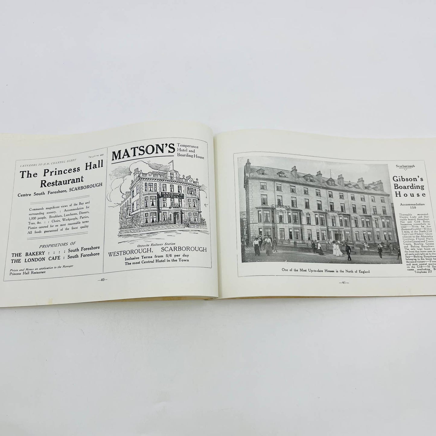 1910 Scarborough North Yorkshire England Tourist Guide Book 72 Pages TD6