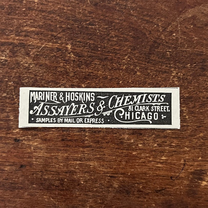 Mariner & Hoskins Assayers & Chemists Chicago Original Advertisement AD8-P28