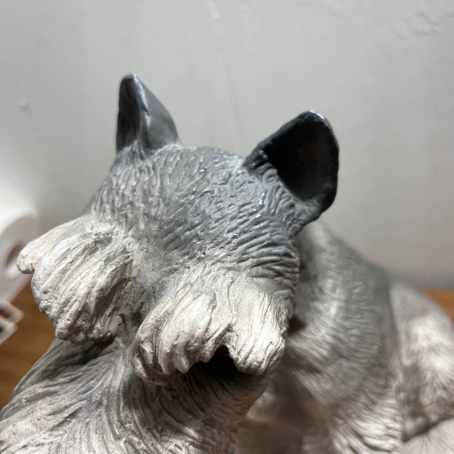 1986 Schnauzer Scottie Dog Resin Statue UNIVERSAL STATUARY # 506 12 x 8" USA TG5