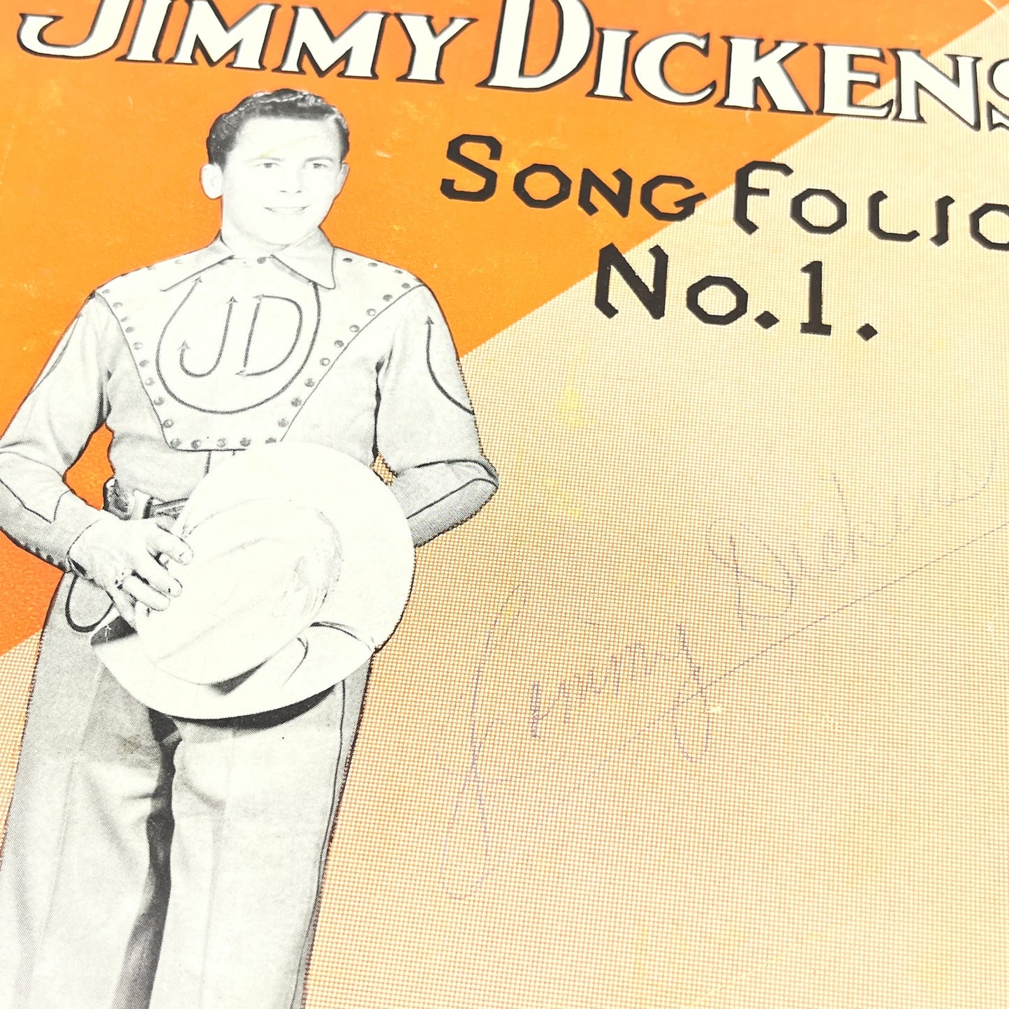 Original Autographed Little Jimmy Dickens Song Folio No. 1 Grand 'Ole Opry V37-3