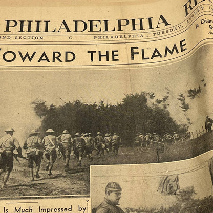 Philadelphia Record Aug-Sept 1934 Clipped Toward the Flame 28th Division WWI