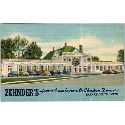 Zehnder's Famous Frankenmuth Chicken Dinner MI Original Postcard P2-4