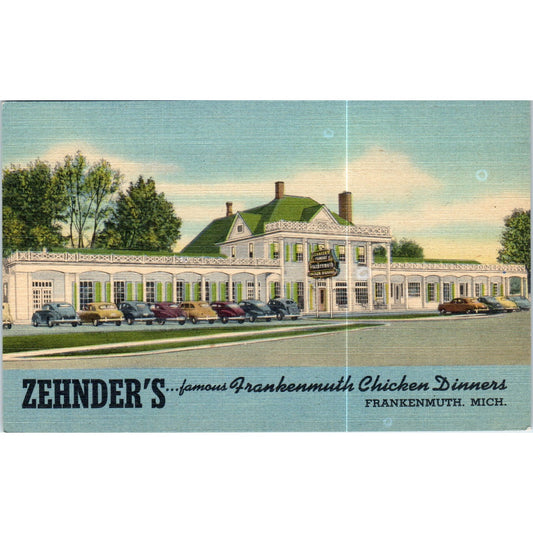 Zehnder's Famous Frankenmuth Chicken Dinner MI Original Postcard P2-4