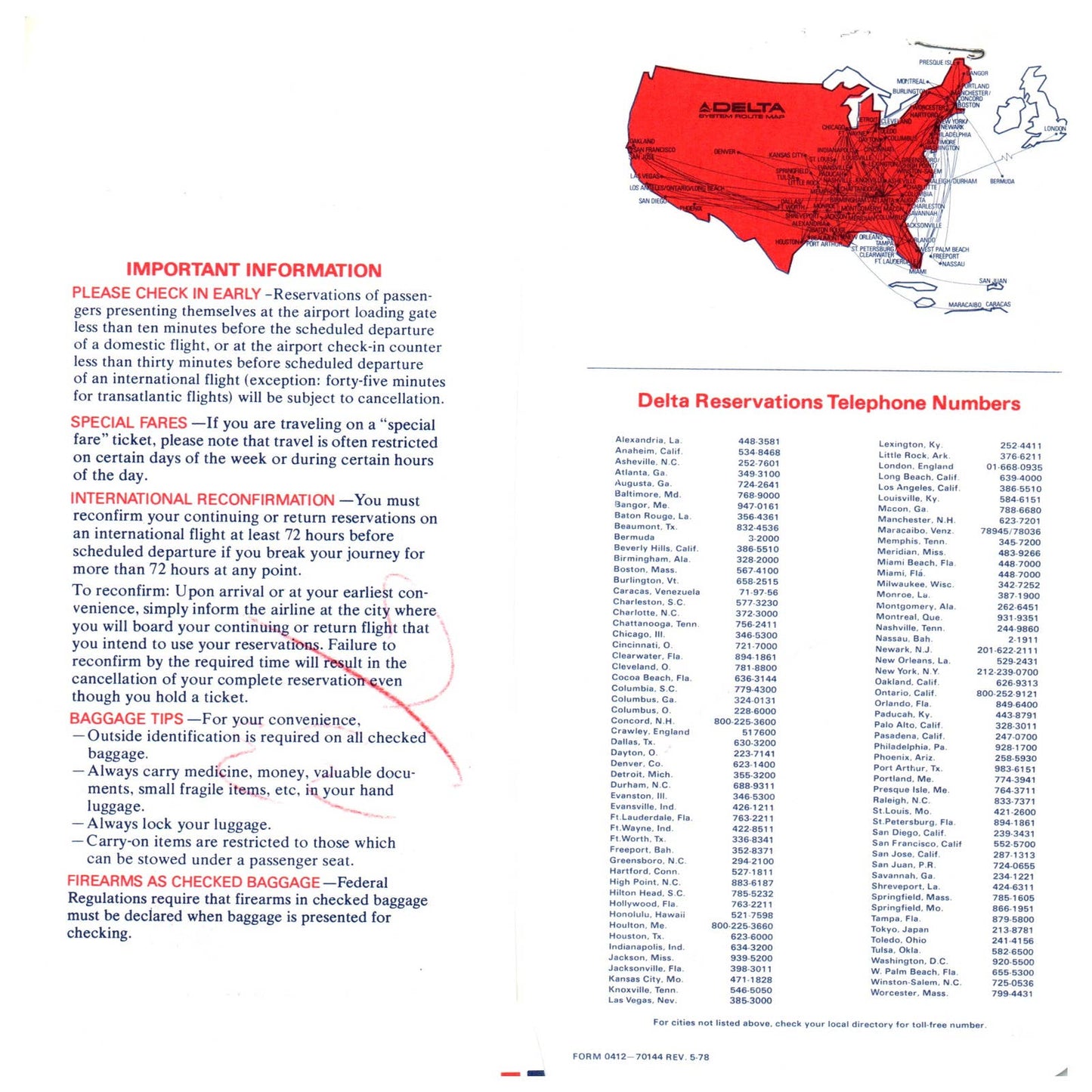 1978 Delta Airlines Ticket Jacket SE4