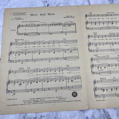 More and More Sheet Music Deanna Durbin Cant Help Singing Kern Harburg TH5