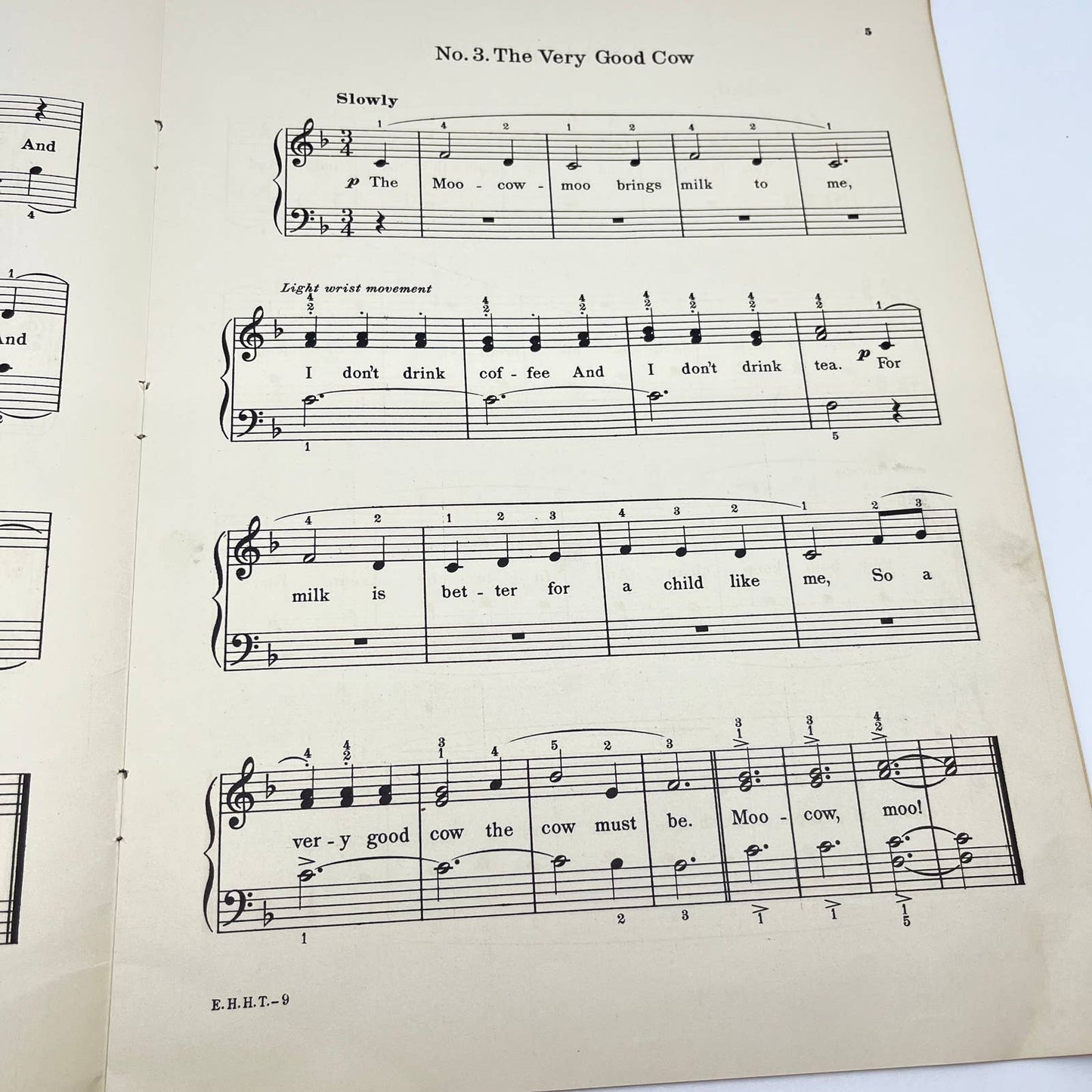 1932 Eight Healthy Happy Tunes for Kindergarten and First Grade in Piano TF9