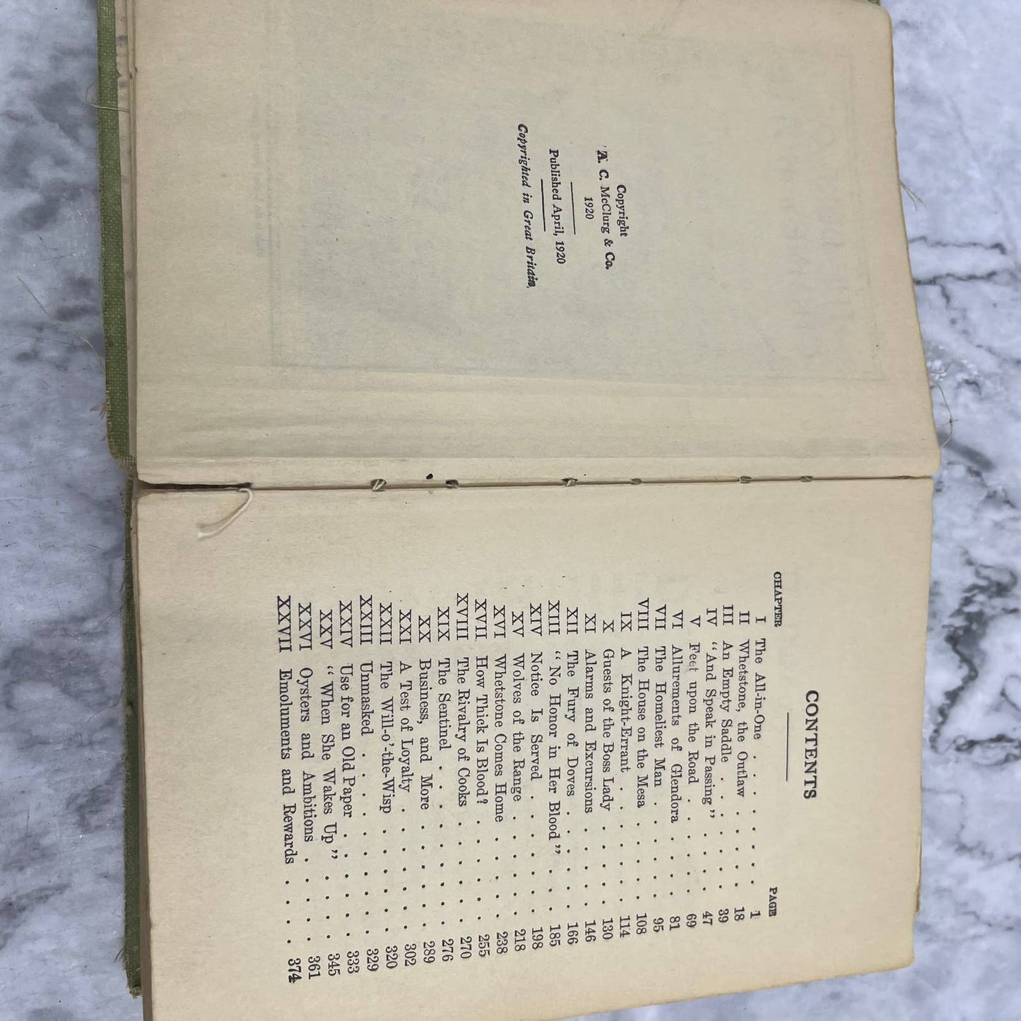 The Duke of Chimney Butte - G.W. Ogden Hardcover - 1920 TK2