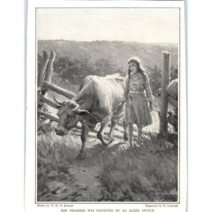 c1920 Harper's Print Koerner Her Progress Was Hastened By An Alder Switch TD8-H1