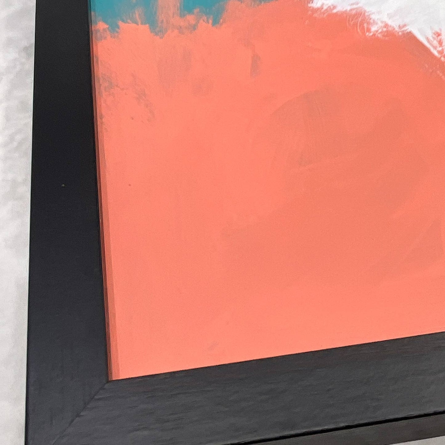 Framed Original Abstract Art Painting 12x15" Tahitian Sunrise With COA TI6