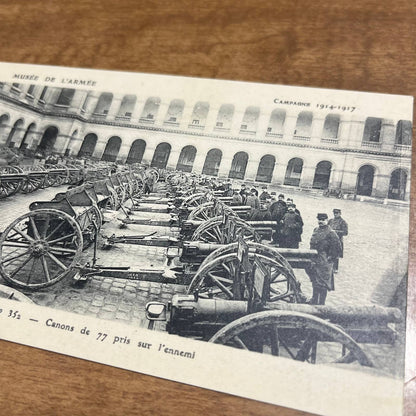 Antique 1917 RPPC Postcard WWI French Red Cross Cannons in Paris PA1