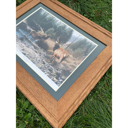 Signed Framed Matted Patrick Gibbs Numbered Print “His Majesty” Hunting Art